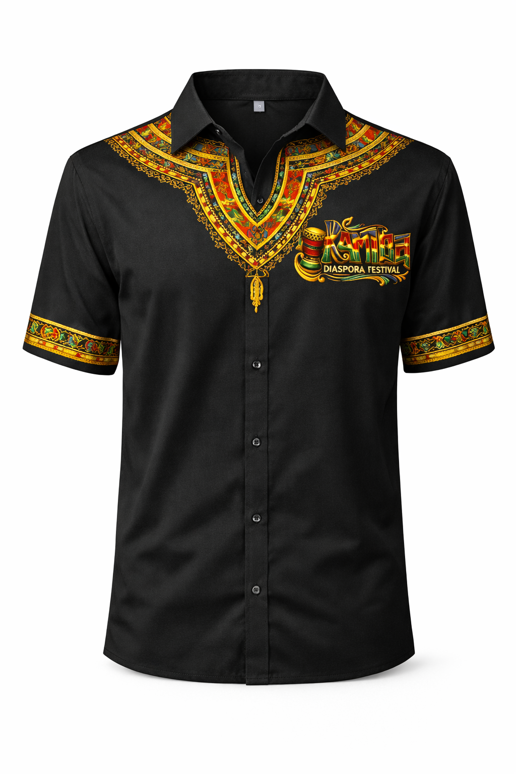 Black Short Sleeved Polo