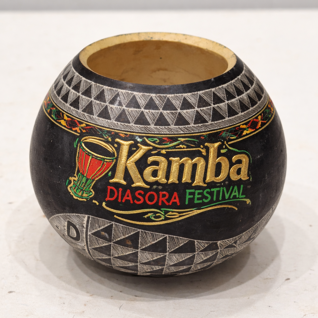 Kamba Carved Festival Gourd